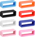 8 Pack Smart Watch Fastener Rings Replacement, 20mm Silicone Security Connector Rubber Watch Band Loops Keeper