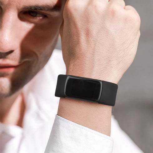 Meliya Compatible with Fitbit Charge 5 Bands, Soft Silicone Waterproof Replacement Strap for Fitness Tracker