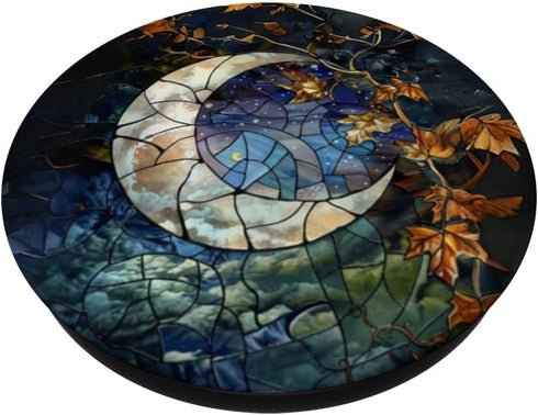 Celestial Halloween Mosaic Stained Glass Aesthetic PopSockets Standard PopGrip