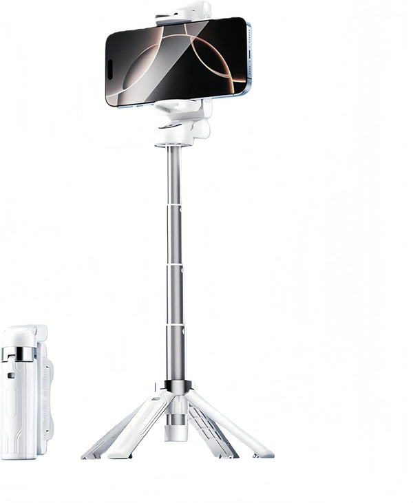 Briteroh Mini Selfie Stick Tripod, 4" Pocket-Sized Selfie Stick with Bluetooth Remote, 4-Leg