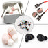 Quadafy 60PCS 3 Earbuds Replacement Tips Silicone, Ear Bud Replacement Pieces Silicone, Soft Silicone Replacement