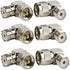 UHF Male PL259 to Female SO239 RF Coaxial Adapter, 90° Right Angle Connector for CB Radio Antenna (6-Pack)