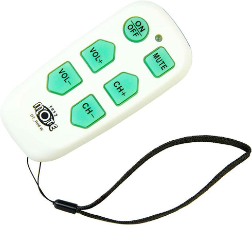 continuus Universal Big Button TV Remote - EasyMote | DT-R08W. Backlit, Easy Use,
