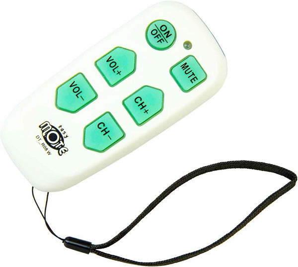 continuus Universal Big Button TV Remote - EasyMote | DT-R08W. Backlit, Easy Use,