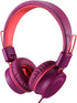 noot products Kids Headphones K33, Foldable Stereo Wired On-Ear Headset with 5ft Long Cord (Plum)