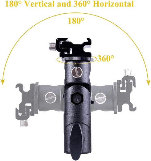 FOTYRIG Camera Speedlite Mount Flash Stand Bracket | Compatible with Nikon Pentax Olympus Nissin Flashes