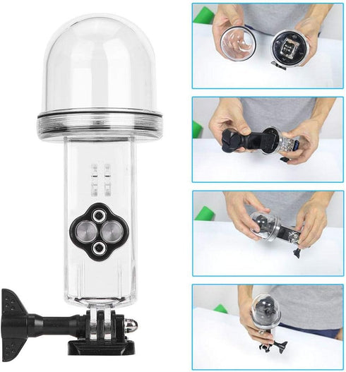Mugast Camera Waterproof Case, Double Connector Drop Resistant Diving Cover, 60M Waterproof Shell for Osmo Pocket