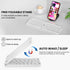 Mini Foldable Bluetooth Keyboard, Portable Wireless Full Size Keyboard (Sync Up to 3 Devices), Ultra-Slim Travel