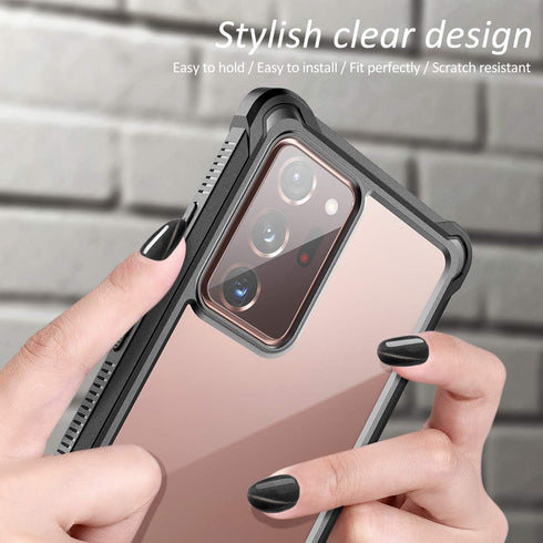 Dexnor Rugged Protective Case for Galaxy Note 20 Ultra 5G with Screen Protector - Black