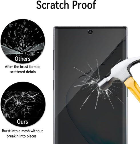 2 Pack Anti-Spy Tempered Glass Privacy Screen Protector for Samsung Galaxy Note10 Plus 5G, 9H Hardness, Case Friendly.