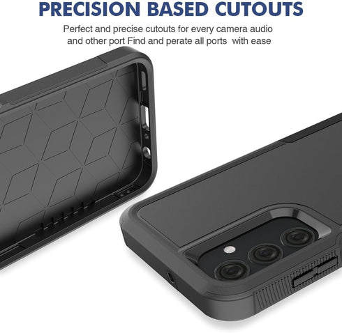Samsung Galaxy A25 5G Case: Dual Layer Heavy Duty Protective Cover with HD Screen Protector, Shockproof Military