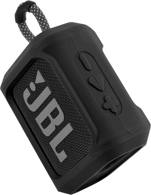 TXesign Silicone Case Cover for JBL Go 3 Portable Speaker with Removable Strap (Black)
