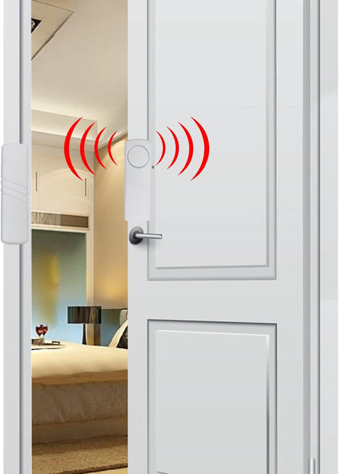 4 Pack Window Door Alarm, Door Sensor Alarm for Kids Safety, Home Security for Pool, Garage, Apartment, RV