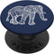 Navy Blue Elephant Mandala Floral Flower Design PopSockets Swappable PopGrip