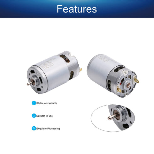 18V 20500RPM RS550 Fielect DC Motor Motor High Torque Electric Motors for DIY Electric/Electronic Projects, Drills