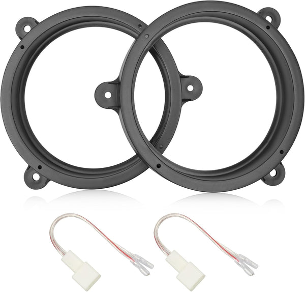 RED WOLF 6.5 Inch Rear Door Speaker Adapter with Speaker Harness for 2009-2011 Subaru Forester Outback Impreza