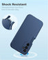 FNTCASE Shockproof Silicone Protective Phone Case for Samsung Galaxy A14-5G, Slim Dual Layer Rugged, Navy Blue
