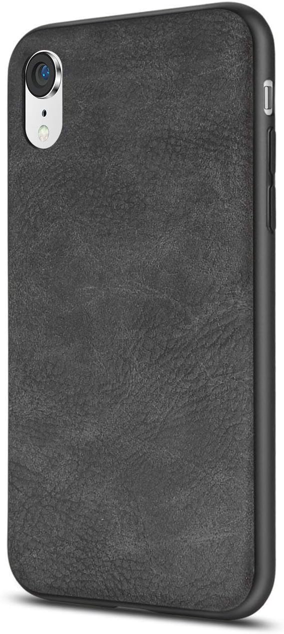 SALAWAT Compatible iPhone Xr Case - Slim PU Leather Vintage Shockproof Cover - Lightweight Premium Soft TPU Bumper -