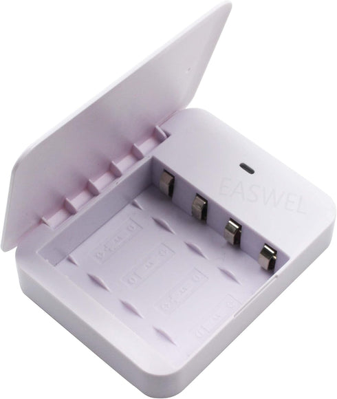EASWEL Emergency USB Battery Powered Power Bank, Compact Portable 4 AA Batteries