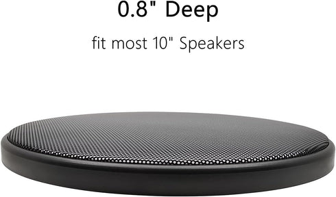 10" Speaker Grill Covers, Car Speaker Subwoofer Guard Protector, ABS Plastic Frame with Metal Mesh, Black (2 Pcs)
