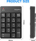 MOFII 2.4G 19 Accounting 10 Number Pad - Black Wireless Numeric Keypad Silent Keys USB Keypads, Portable Financial