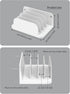 NOTMBESTM 4-Slot Wall Mount Phone Holder for Smartphones and Tablets, Phone Shelf with Docking Station Compatible
