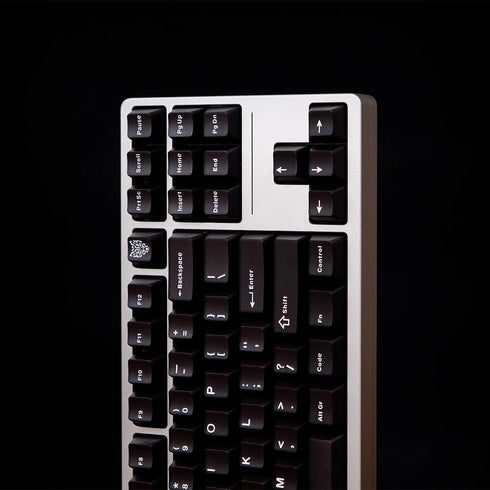 114 Keys PBT Doubleshot WOB Keycaps Cherry Profile Black Keycap Set for 61/64/87 Cherry MX Switches Mechanical Keyboard