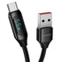USB A to USB C Cable Type C Charger Fast Charging 5A PD 100w 6.6FT with LED Display, Nylon Braided Cable for iPad Pro