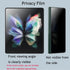(1 SET 2 PCS) Privacy Screen Protector Designed for Galaxy Z Fold 3, 1PCS Outside(Front) +1PCS Inner Anti-Spy Soft Anti-peeping Film (Matte Anti-spy)