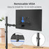 Suptek MD6821 Single Monitor Arm Desk Mount, Fully Adjustable for 1 Screen up to 32 inch, Extra Tall 31.5 inch Pole,