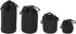 PATIKIL Camera Lens Bag Set - 4 Pcs Drawstring Lens Pouch with Thick Protective Neoprene, Lens Case for DSLR Camera Lens