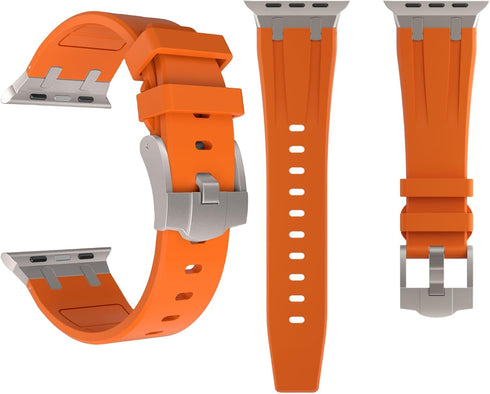 Compatible for Apple Watch Ultra Band Ultra 2 Band 49mm 45mm 44mm 42mm for Men, Silicone Watch Band for iWatch Ultra 2 Ultra Series 9 8 7 6 5 SE for Men, Cool Designed Watch Strap Compatible for Apple Watch Band for Men