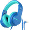 iClever HS19 Kids Headphones with Microphone for School, Volume Limiter 85/94dB, Over-Ear Girls Boys Headphones with