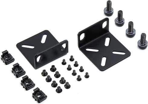 Universal 1U Rack Mount Kit with Adjustable Holes Distance, Compatible with Cisco, NETGEAR, Dell, D-Link, Linksys,