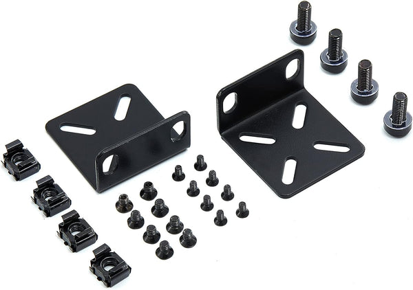 Universal 1U Rack Mount Kit with Adjustable Holes Distance, Compatible with Cisco, NETGEAR, Dell, D-Link, Linksys,
