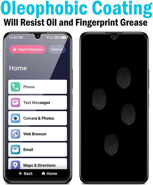 Nakedcellphone 2x Tempered Glass for Jitterbug Smart4 / TCL 40XL, 9H Hard Clear Screen Protector Guard