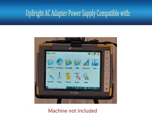 UpBright 12V AC/DC Adapter Compatible with Topcon FC-5000 FC5000 Field Controller EDAC EDACPOWER ELEC Model: EA10301 DC12V 2.5A 12VDC 2500mA 9-12V 3A 30W Max Power Supply Cord Cable Battery Charger