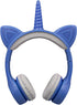 Unicorn Kids Bluetooth Headphones, 15 Hours Playtime, Toddler Bluetooth Headphones for Girls Boys, LED Light Up