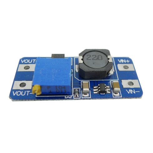 MT3608 DC-DC Step Up Boost Power Converter Adjustable 2A Module, Input 2-24V to Output 5V-28V (Pack of 5)