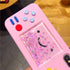 UnnFiko Squishy 3D Cartoon Game Case - Compatible with iPhone 11 Pro, Soft Rubber Protective Cover for Girls (Pink)