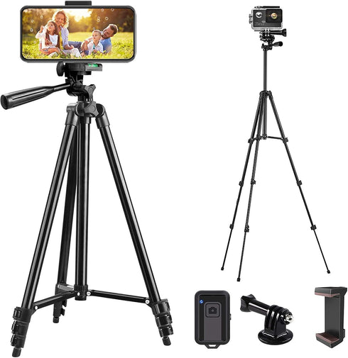 LINKCOOL Phone Tripod, 42 inches Portable Adjustable Cell Phone Tripod Stand with Phone