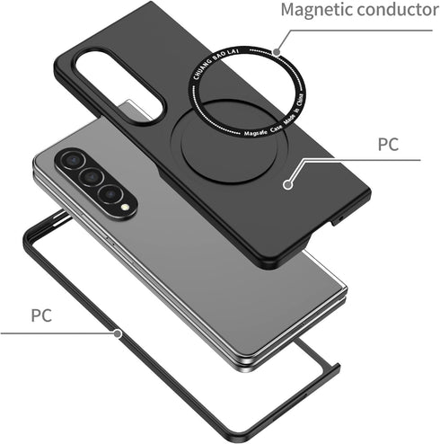 Phone Case for Samsung Galaxy Z Fold4, Military Grade Dual Layer Protection, Shockproof with Wireless Charging Case for