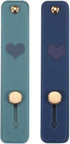 MECCANIXITY 2 Pcs Phone Loop Finger Holder, Silicone Grip Stand for Most Smartphones in Blue and Navy