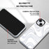 MOSNOVO iPhone 15 Case - Clear TPU Bumper, Shockproof, 6.6 ft Drop Impact, Anti Peel Off Tech, White Swirl Design, 6.1"