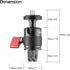 HSU 360 Degree Rotation Camera Tripod Mount Adapter, 1/4"-20 Camera Mount Compatible with GoPro/Sony/Sjcam/ Insta360