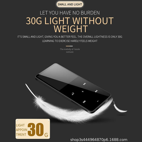 Vikye MP3 MP4 5.0 MP3 1.8inch 300MAH Player, Bluetooth Music Player with Touch Screen, Lithium Battery, Portable Music
