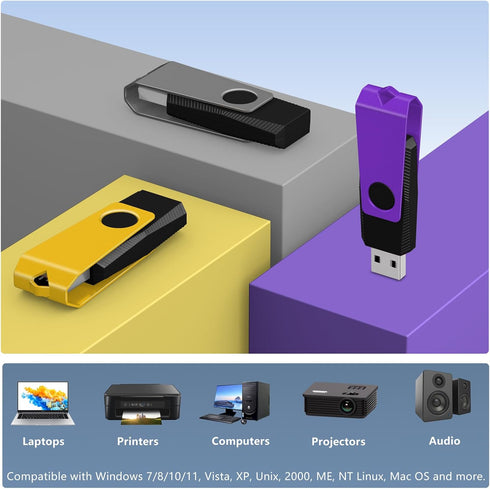 AGECASH A 10 Pack 2GB 2.0 10PCS USB Flash Drives Flash Drive USB Thumb Drive Jump Zip Drive Flashdrive, USB Memory