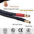 12 AWG HD Premium Soft Touch HiFi Speaker Cable (2 Pack, 3 Feet) with Banana Plugs for Bi-Wire Bi-Amp