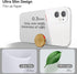 QLTYPRI Ultra Thin Case for iPhone 12 Case 6.1 inch with Full Coverage Camera Protection, Translucent Matte Slim Lightweight Soft Silicone TPU Bumper Shockproof Phone Case Cover for iPhone 12 – White