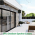 2 PCS Outdoor Speaker Cover, Weatherproof Wall Mounted Speaker Cover, Black (H 11" x W 7" x D 9")